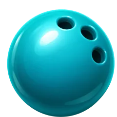 A glossy teal bowling ball